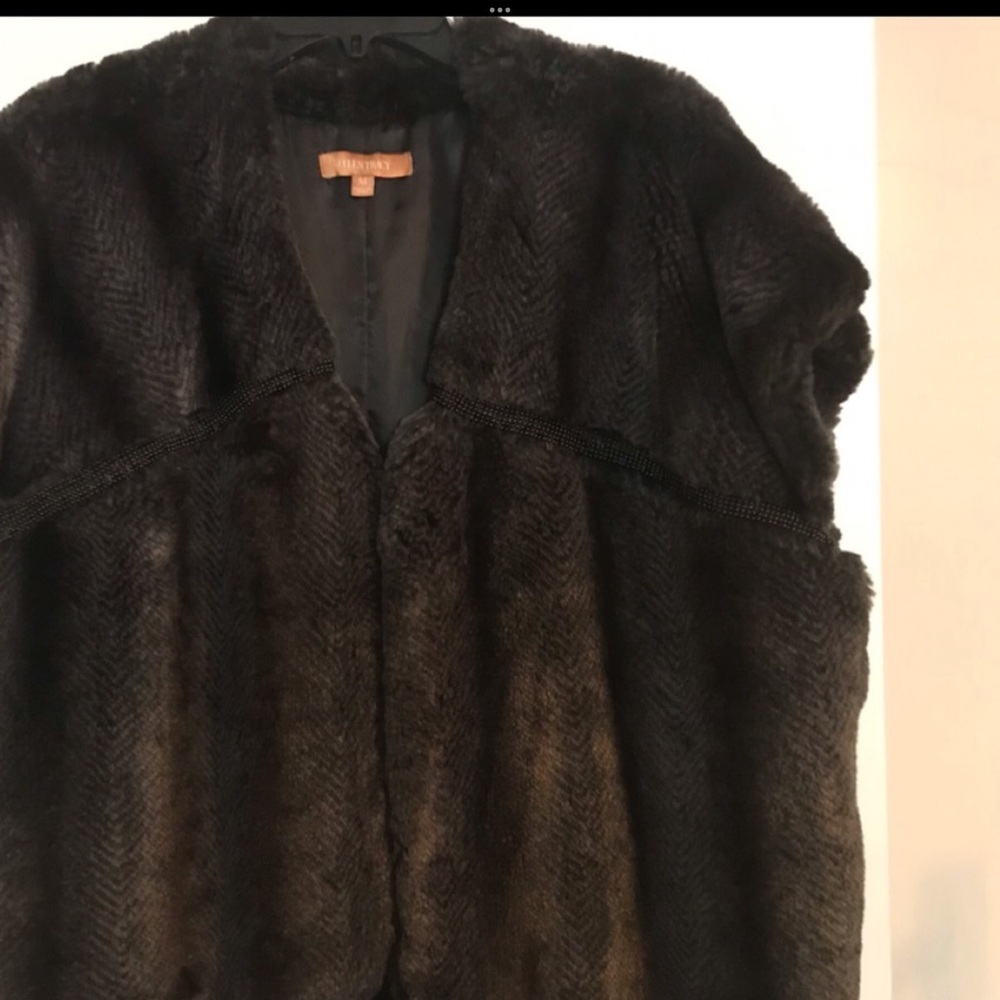 Ellen Tracy Black Teddy Jacket